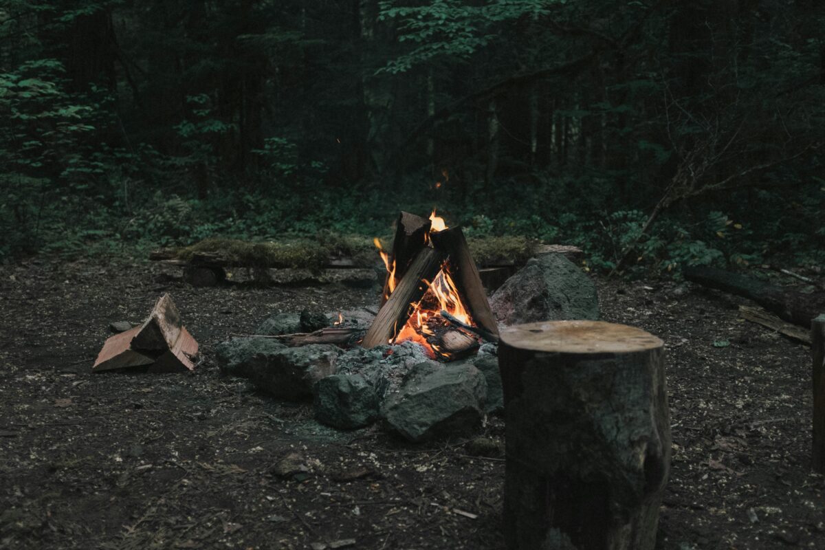 un feu de bois